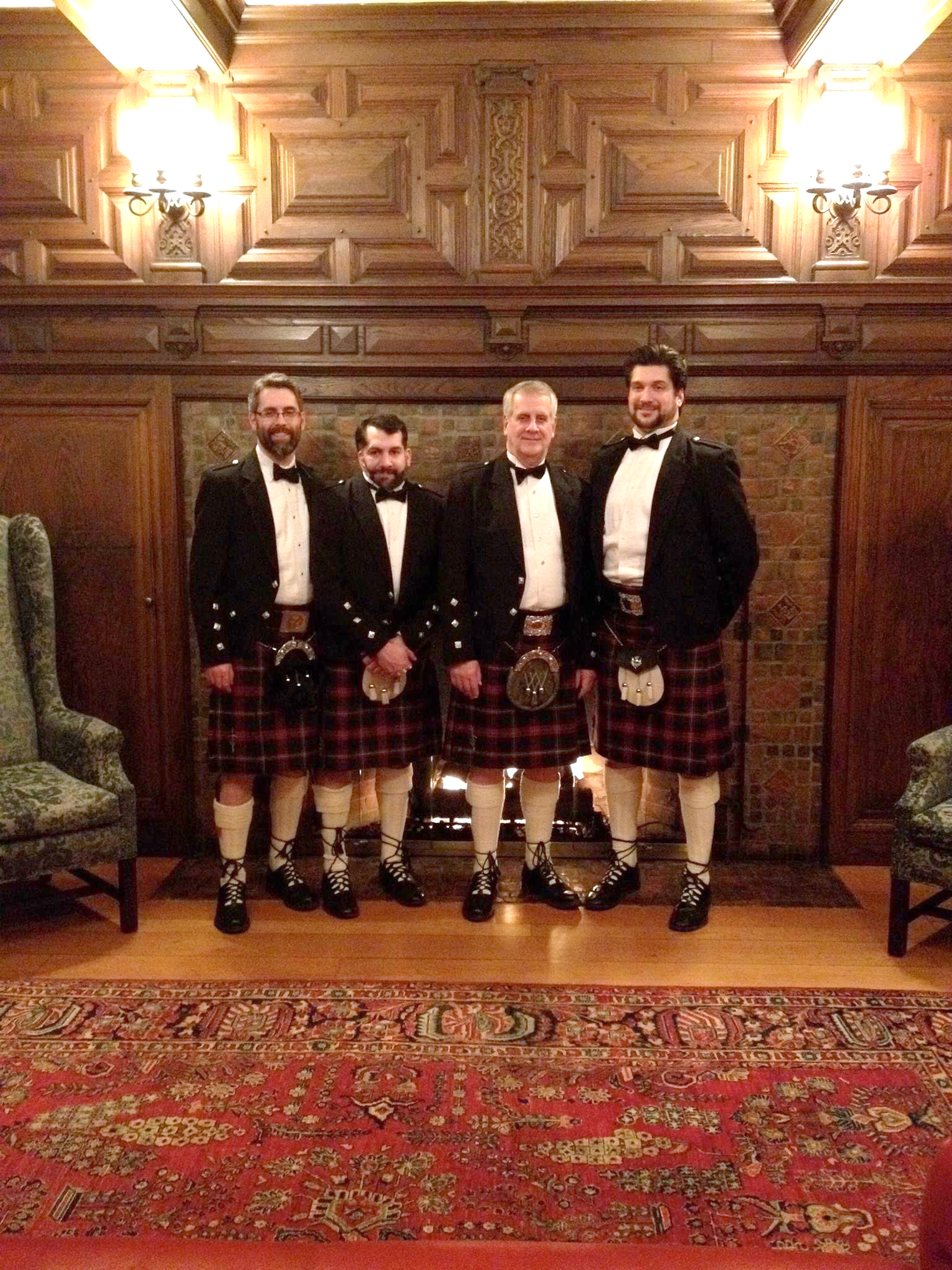 Photo of photos/Jon Welles and 3 sons celebrating Burns Night
